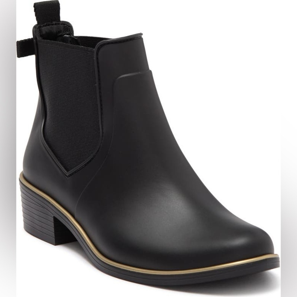 NWOB Kate Spade New York Solstice Black Rubber Rain Boots Sz-10